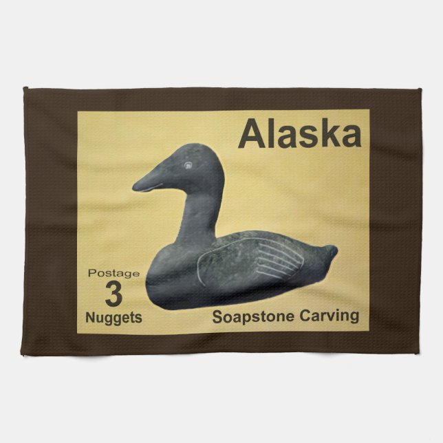 Soapstone Eider Duck Kitchen Towel (Horizontal)