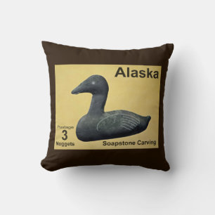 Soapstone Eider Duck Throw Pillow