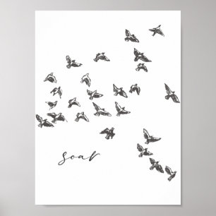 Soar, 8x10 Poster, Motivational Art Decor