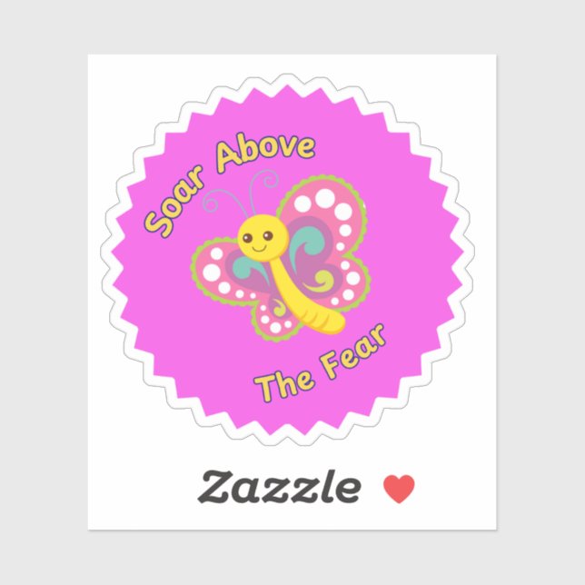 Soar Above the Fear Butterfly Sticker – Inspiratio (Sheet)