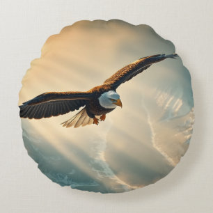 Soar Above The Storm Round Pillow