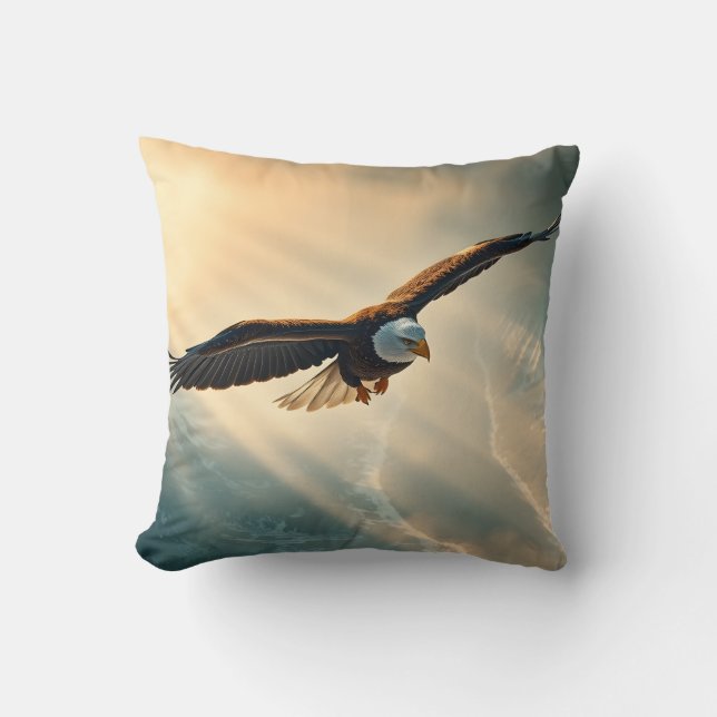 Soar Above The Storm Throw Pillow (Front)