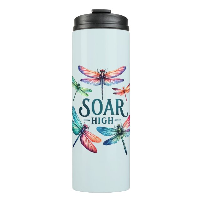 Soar High - Artistic Dragonfly Thermal Tumbler (Front)