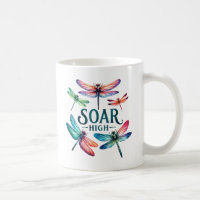 Soar High - Dragonfly Colourful Inspirational