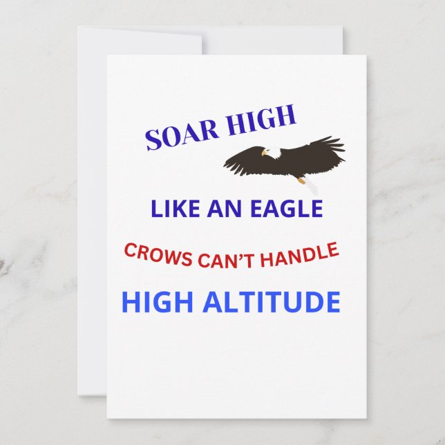 Soar High Like an Eagle  Thank You Card (Front)