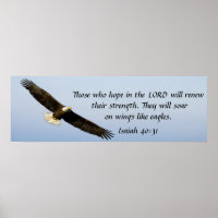 Soar like an eagle bible verse Isaiah 40:31 poster