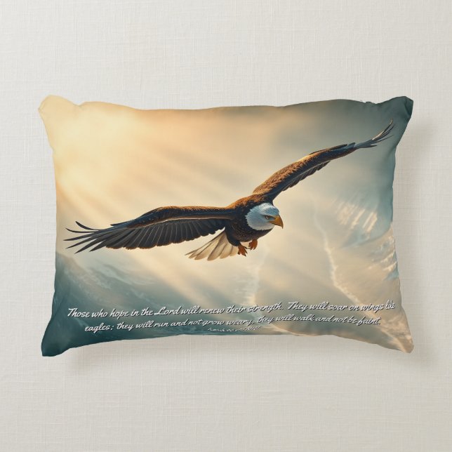 Soar on wings like eagles |  accent pillow (Front)
