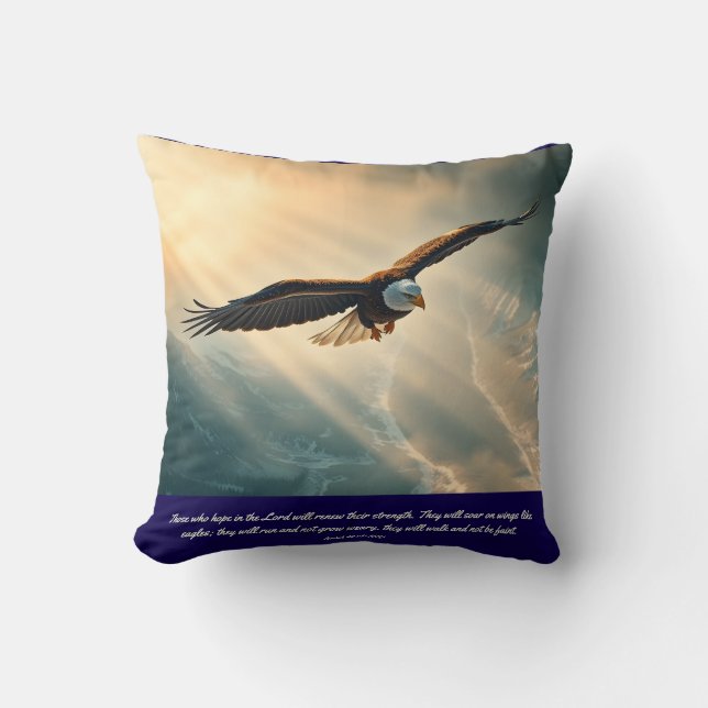 Soar on wings like eagles |  throw pillow (Front)