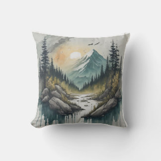 Soar to New Heights: Colourful Motivation Throw Pillow