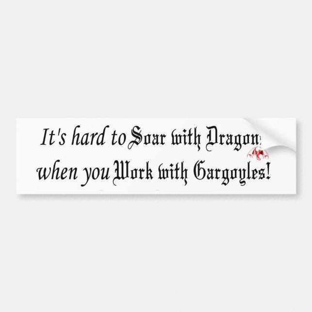 soar with dragons bumper sticker (Front)