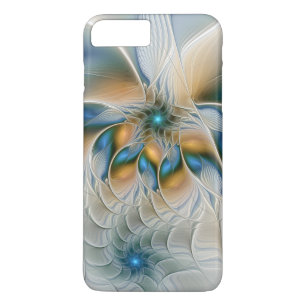 Soaring, Abstract Fantasy Fractal Art With Blue Case-Mate iPhone Case