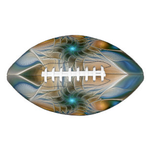 Soaring, Abstract Fantasy Fractal Art With Blue Football