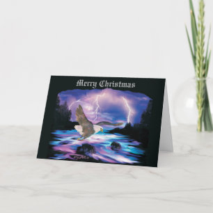 Soaring Bald Eagle Holiday Card