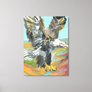 Soaring Bald Eagle Landing Canvas Print