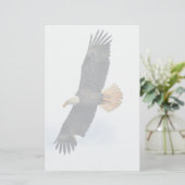 Soaring Bald Eagle Wildife Photo Art Stationery (Standing Front)