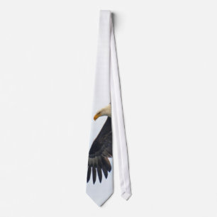 Soaring Bald Eagle Wildife Photo Art Tie