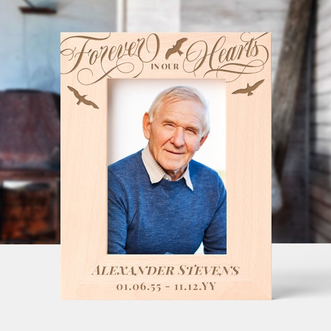 Soaring Birds Forever in our Hearts Memorial Etched Frames (Creator Uploaded)