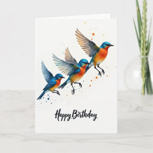 Soaring Birthday Birds Card