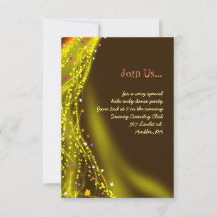 Soaring Dove Bat Bar Mitzvah Reception Party Card