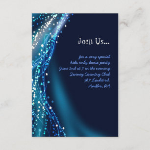 Soaring Dove Bat Bar Mitzvah Reception Party Card