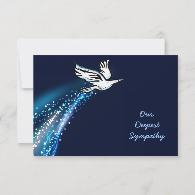 Soaring Dove Sympathy Card #4 (Front)