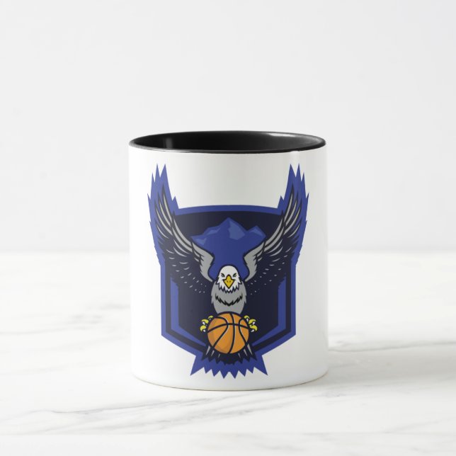 Soaring Eagle Basketball – Bold Sports Emblem Mug (Center)