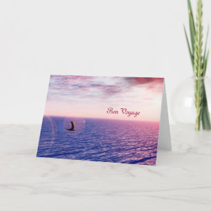 soaring eagle bon voyage greeting card