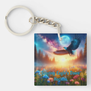 Soaring Eagle's Dawn Horizon Keychain