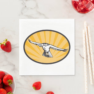 Soaring Falcon Bold Bird of Prey Napkin