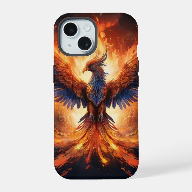 Soaring Flames: Epic Eagle on Fire Phone Case (Back)