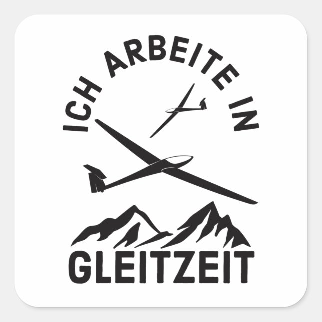 Soaring Flugzeuge Segelflieger Piloten Geschenke Square Sticker (Front)