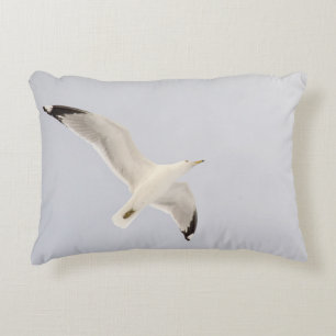 Soaring Gull Decorative Pillow