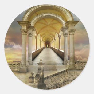 Soaring in heavens classic round sticker