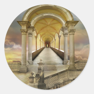 Soaring in heavens classic round sticker