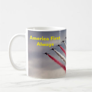 Soaring Patriotism: America First Always Mug