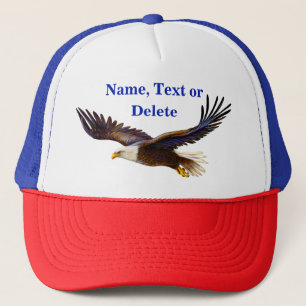 Soaring Personalized Eagle Hat, Cap. Your TEXT Trucker Hat