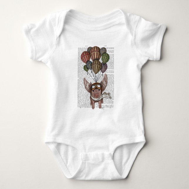 Soaring Pig Baby Bodysuit (Front)