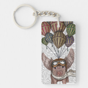 Soaring Pig Keychain