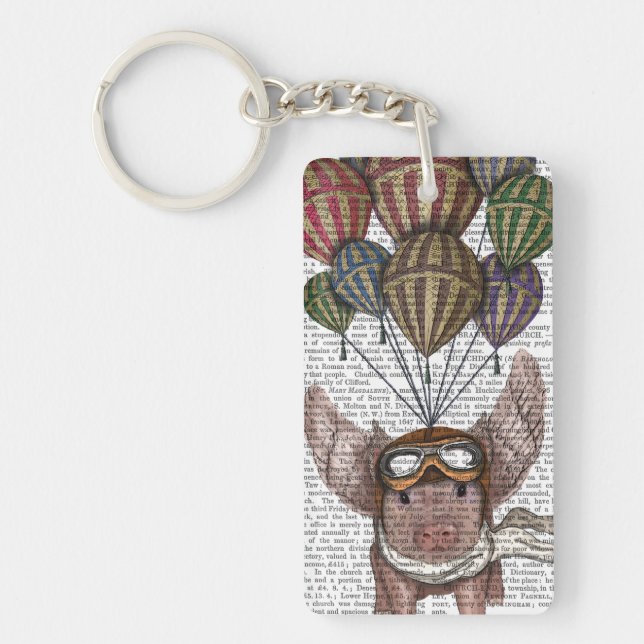 Soaring Pig Keychain (Front)