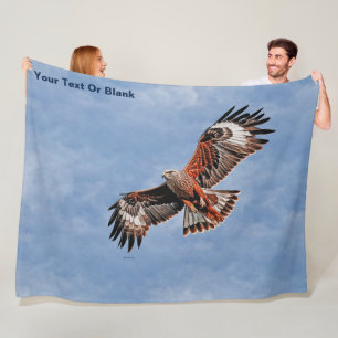 Soaring Red Kite Fleece Blanket