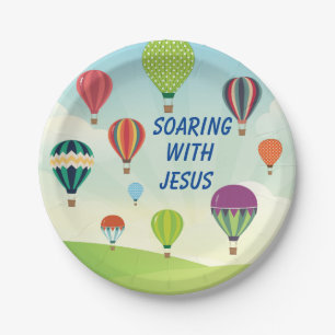 Soaring With Jesus-kids party plates 