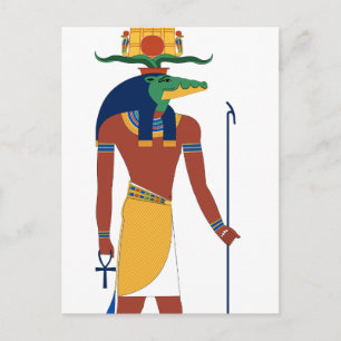 Sobek Crocodile God Postcard