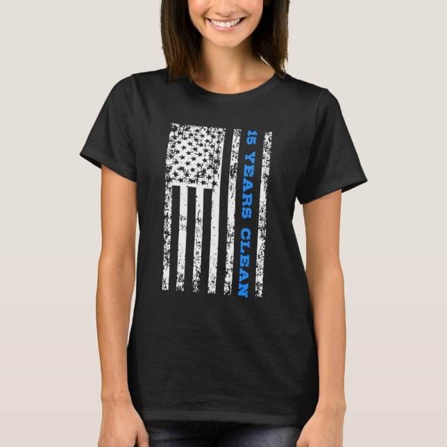 Sober 15 Years Clean T-Shirt (Front)