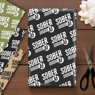 Sober AF - Recovery with Style and Attitude Wrapping Paper Sheet