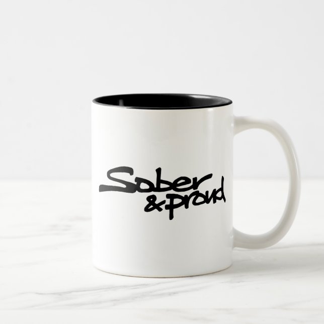 Sober and Proud Graffiti Coffee Mug (Right)