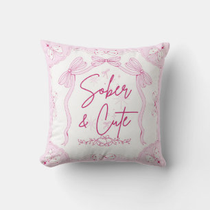Sober christmas  throw pillow