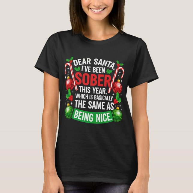 Sober christmas womens  T-Shirt (Front)