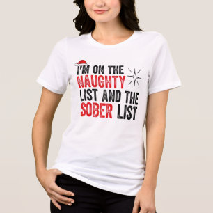 Sober christmas womens Tri-Blend shirt
