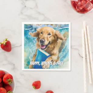 Sober Dog Big Book Recovery   Custom Text Napkin