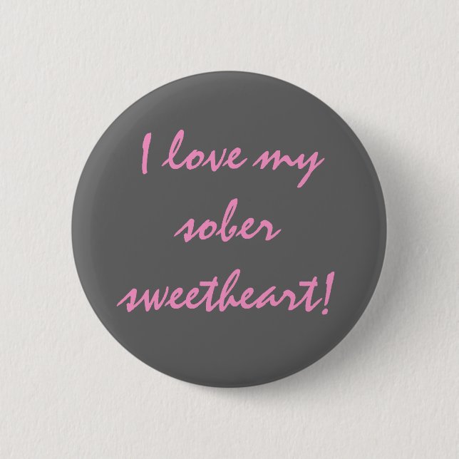 Sober Flair 2 Inch Round Button (Front)